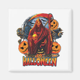 Imã Esqueleto de Mau de Halloween, Abóbora