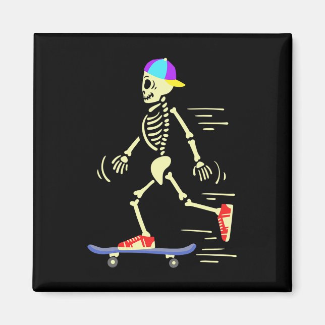 Imã Esqueleto de skate de skate  (Frente)