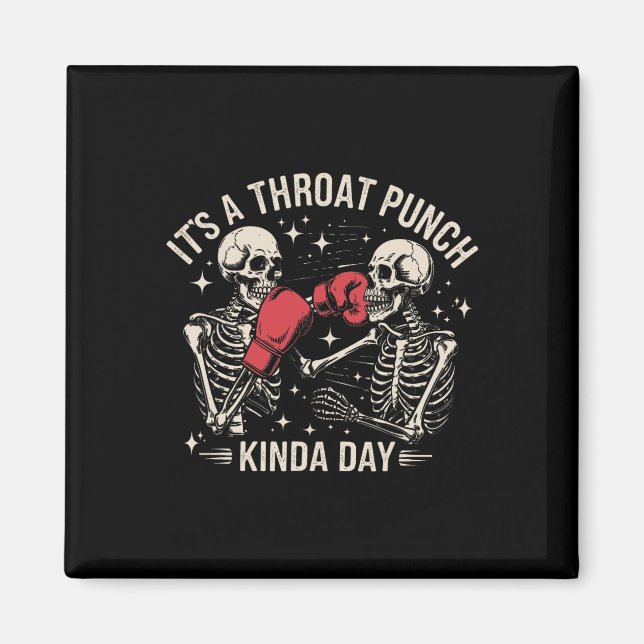 Imã Esqueleto de Soco na Garganta Dia de Boxe Chute (Frente)