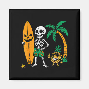 Imã Esqueleto de Surf de Halloween Fantasia de Surfist