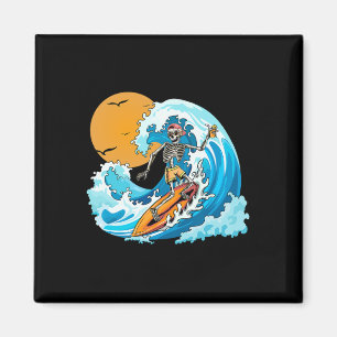 Imã Esqueleto de Vacinação de Verão surfando no Havaí