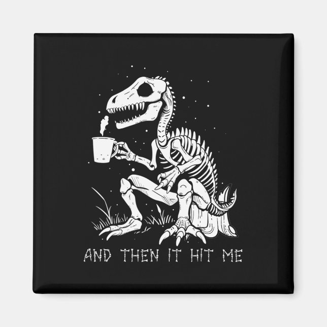 Imã Esqueleto Divertido Dinossauro Gótico de Costume M (Frente)