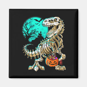Imã Esqueleto divertido TRex Halloween Boys Dino Kids