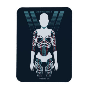 Ímã Esqueleto do Android de Westworld   sobre o