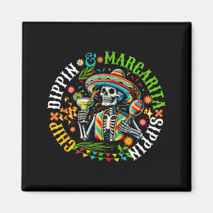 Imã Esqueleto do cinco de mayo de mergulho de chip