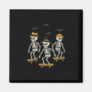 Imã Esqueleto Fofo de Skate Halloween Assustador Patin