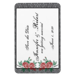 Ímã Esqueleto Gótico Mãos Rosas Casamento Salvar a Dat