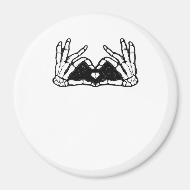 Imã Esqueleto Mãos O Coração (Frente)