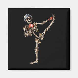 Imã Esqueleto Muay Thai Halloween Kickboxing Mma Lutad