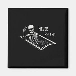 Imã Esqueleto Nunca Melhor Coffin Baixo Sinal Hallow