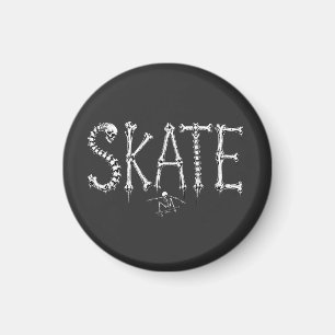Imã Esqueleto SKATE Desenho de Terror