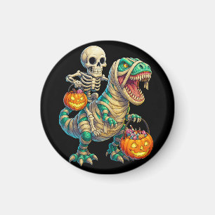 Imã Esqueleto Whimsso Andando Múmia T-Rex Halloween