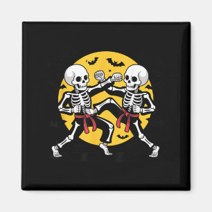 Imã Esqueletos de Halloween Karate Artes Marciais