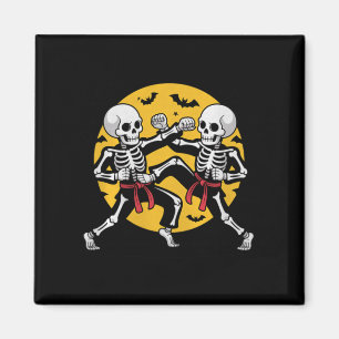 Imã Esqueletos de Halloween Karate Artes Marciais Prem