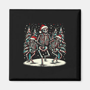 Imã Esqueletos de Natal dançantes - Vintage Halloween 
