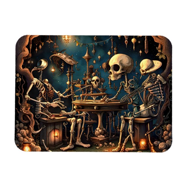 Ímã Esqueletos surreais III (Horizontal)