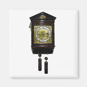 Imã Esquema de Desenho de Tinta do Relógio de Cuco Vi