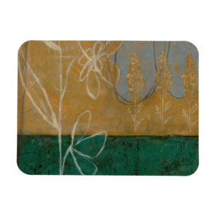 Ímã Esquema Floral com flor e plantas