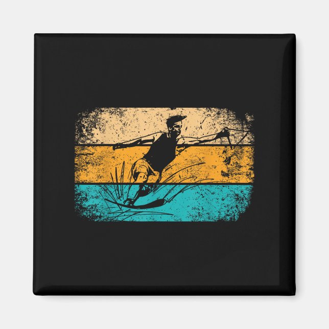 Imã Esqui Aquático Vintage Retrô (Frente)