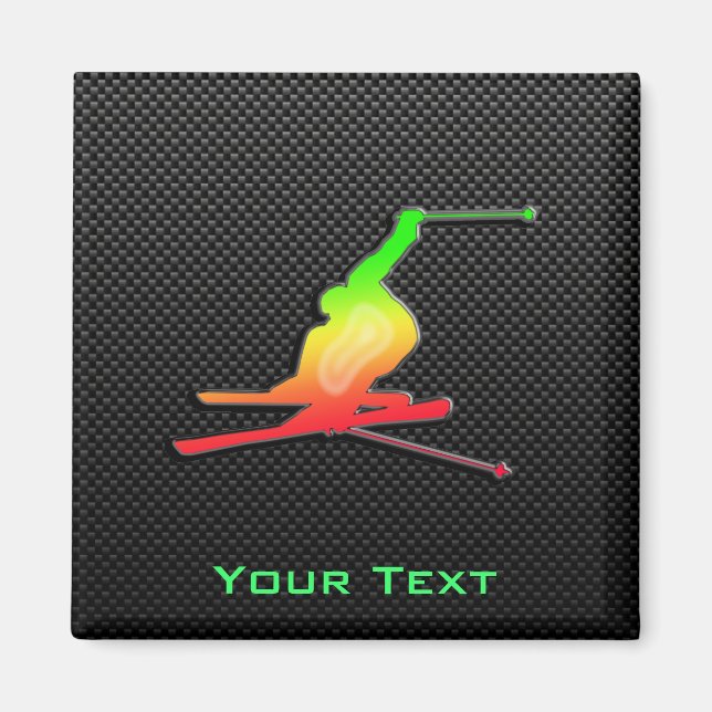 Imã Esqui de neve elegante (Frente)