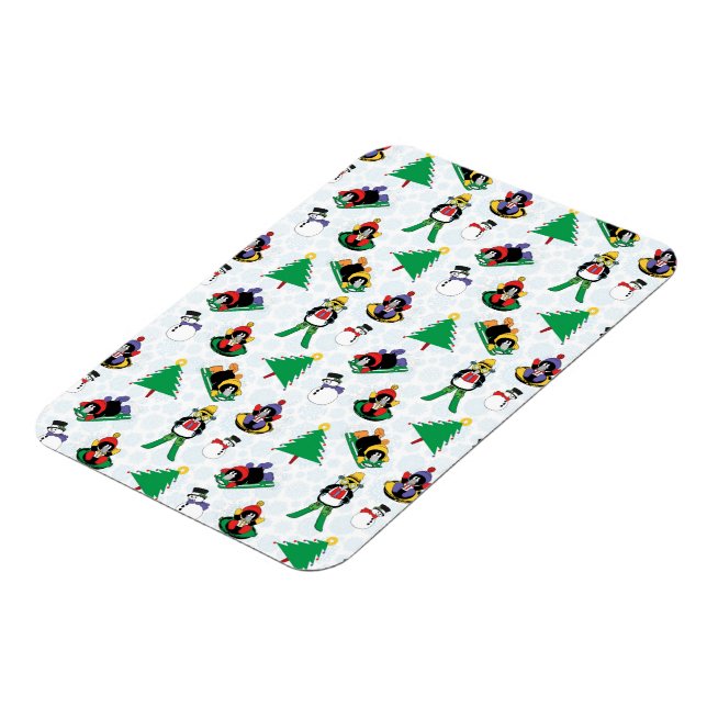 Ímã Esqui de pinguim de Natal (Left Side)