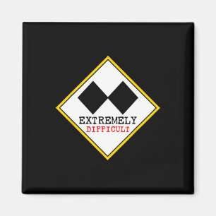 Imã Esqui Duplo Diamante Negro Extremamente Difícil e 