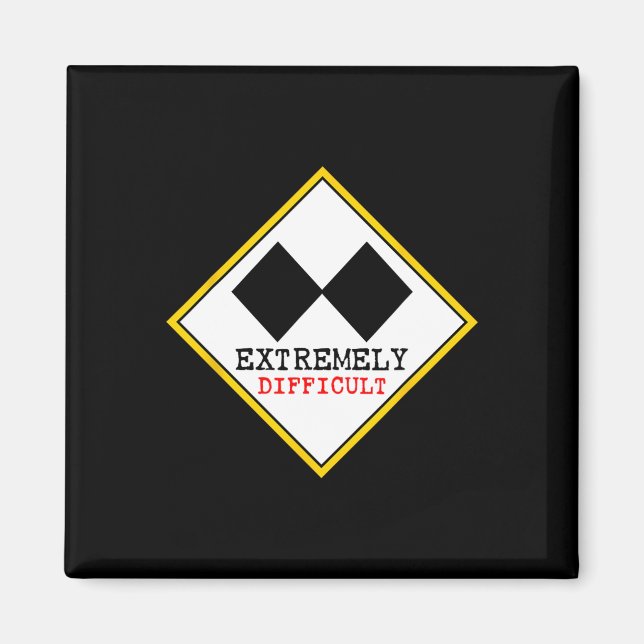 Imã Esqui Duplo Diamante Negro Extremamente Difícil e  (Frente)