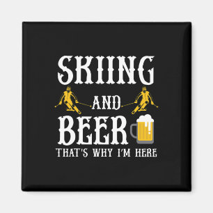 Imã Esqui E Cerveja É Por Isso Que Estou Aqui Desenho