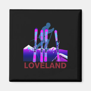 Imã Esqui E Snowboard Loveland Retro 90 Lovelan