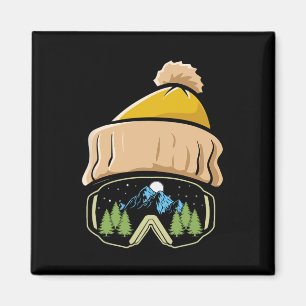 Imã Esqui Esportes de inverno Esqui Chapéu Snowboard G