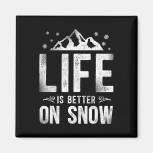 Imã Esqui na neve Snowboard Vintage Montanha Esqui Esq