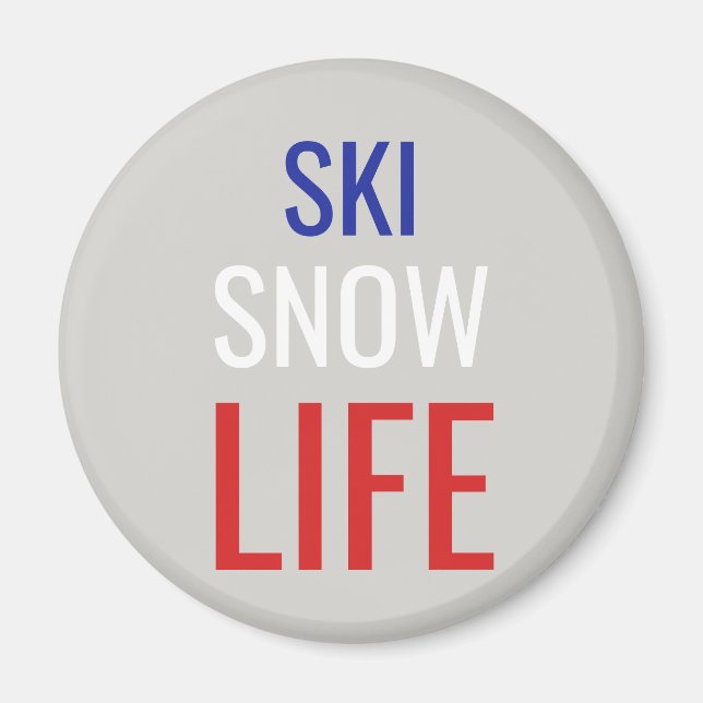 Imã Esqui, Neve, Vida (Frente)