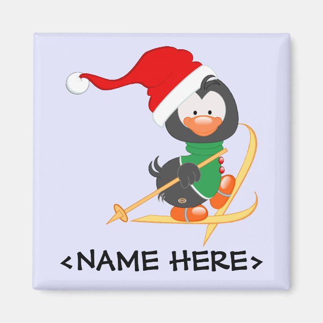 Imã Esqui Pinguim Natal (Frente)