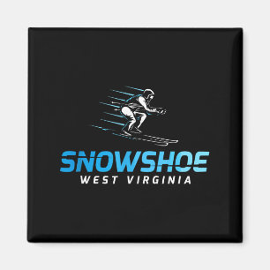 Imã Esqui retro Snowshoe west virginia resort de esqui