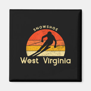 Imã Esqui vintage snowshoe montanha da Virgínia Ociden