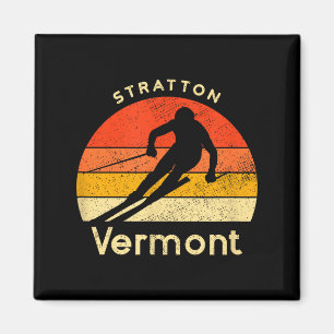 Imã Esqui vintage stratton vermont montanha