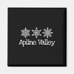 Imã Esquiador de esqui alpino do Vale alpino Snowflake