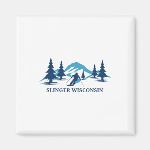 Imã Esquiador Estância de Esqui Slinger Wisconsin