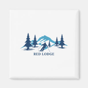 Imã Esquiamento de Esqui de Montana Red Lodge Esquiand