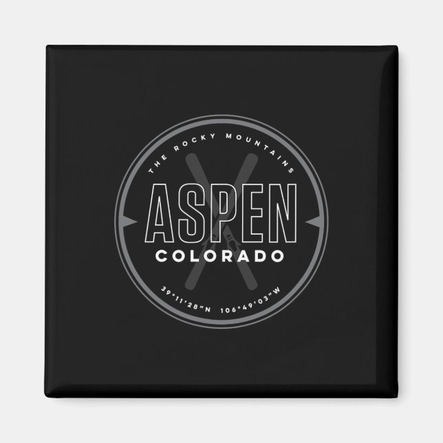 Imã Esquiar Aspen Colorado  (Frente)