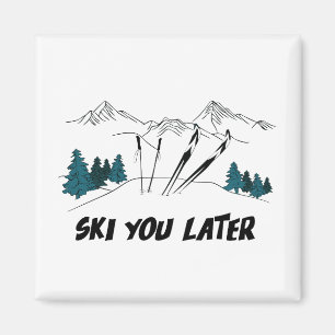 Imã Esquiar Mais Tarde, Ski Resort, Cena de inverno
