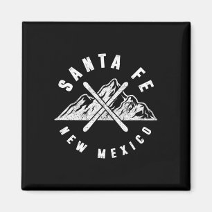 Imã Esquiar Neve Montanha Caminhando Santa Fe Novo Méx