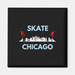 Imã Esquiça Chicago Il Fãs de Skate Chicago Skylin