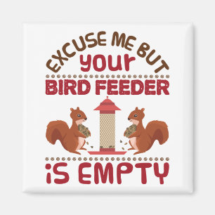 Imã Esquilo Com Licença Mas Seu Alimentador De Pássa