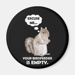 Imã Esquilo Com Licença, Seu BirdFeeder Está Vazio