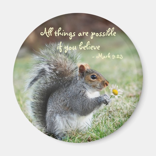 Imã Esquilo com margarida 9:23 Verso (Frente)