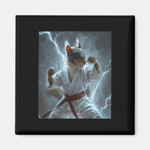 Imã Esquilo de Arte Marcial Vestindo Karate Gi Lightni