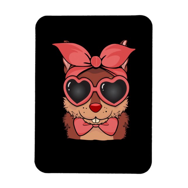 Ímã Esquilo Mamãe Dotada Mulheres Lover Cute Squirrel (Vertical)