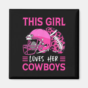 Imã Essa Menina Ama Seus Cowboys Futebol Americano Lov