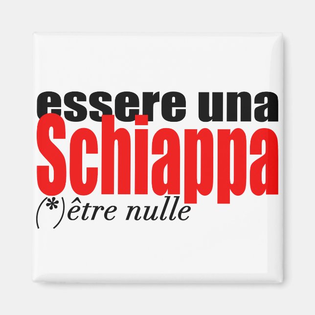Imã Esseruna Schiappa être nulle en français Magnet (Frente)